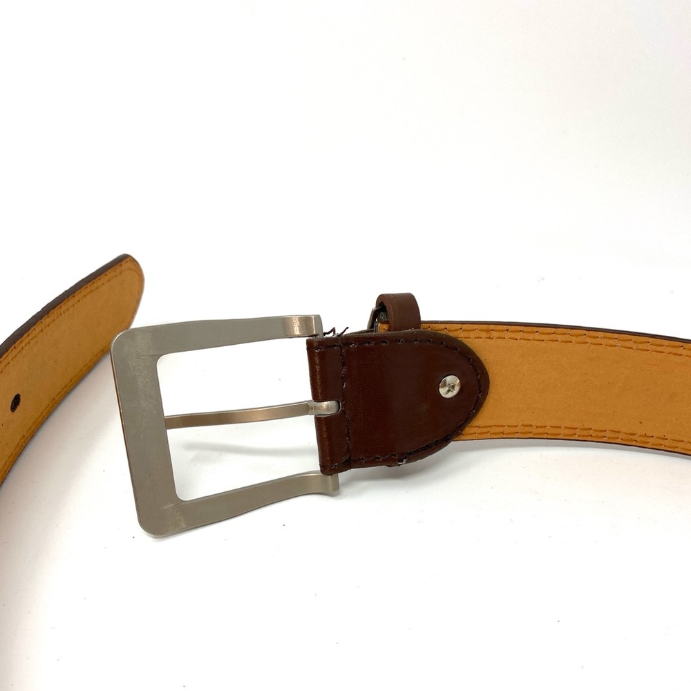 💖MEGA SALE💖Men’s Belt Real Solid 100% Leather Casual Brown - Picture 6 of 6